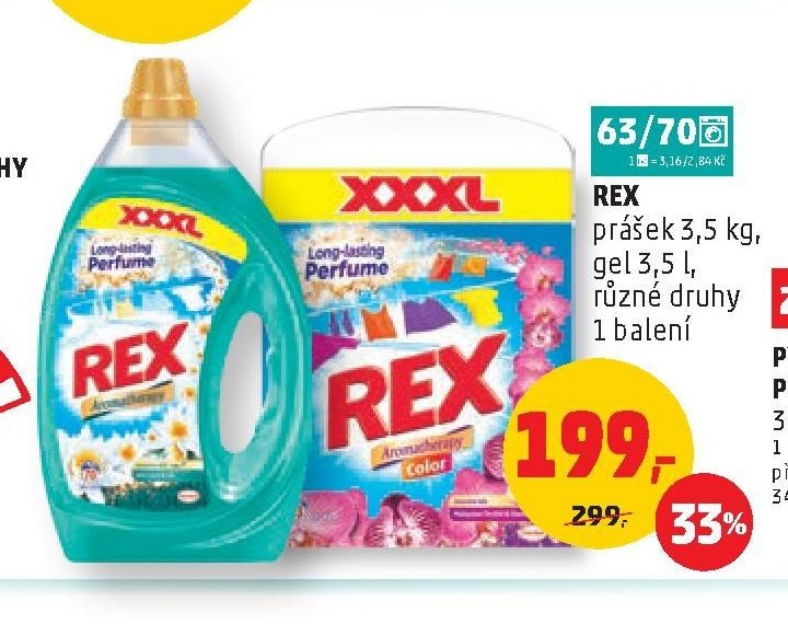 REX prášek, gel