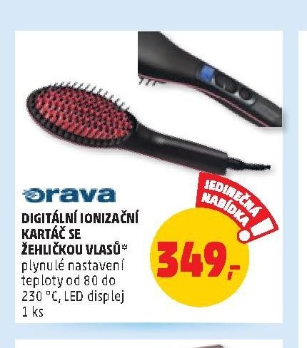 Orava digitální ionizační kartáč se žehličkou vlasů