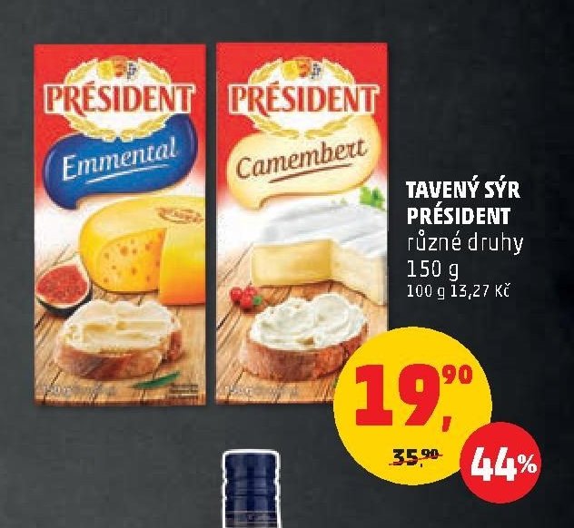 Tavený sýr Président