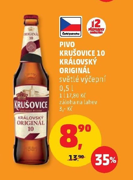 PIVO KRUŠOVICE 10 KRÁLOVSKÝ ORIGINÁL