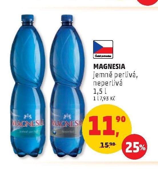 Magnesia jemně perlivá, neperlivá