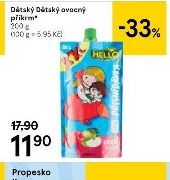 Dětský Dětský ovocný příkrm