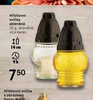 Hřbitovní svíčka skleněná