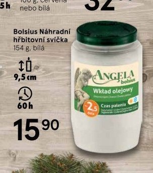 Bolsius Náhradní hřbitovní svíčka