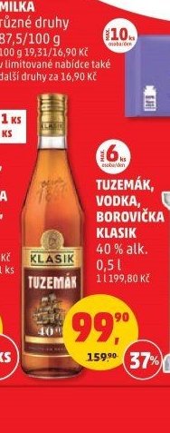 Tuzemák, Vodka, Borovička Klasik