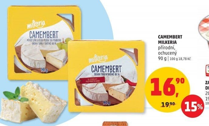 CAMEMBERT MILKERIA přírodní, ochucený