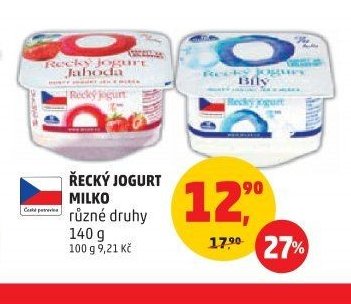 ŘECKÝ JOGURT MILKO různé druhy