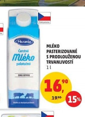 Mléko pasterizované s prodlouženou trvanlivostí