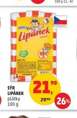 Sýr Lipánek plátky
