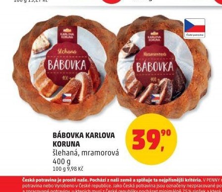 Bábovka Karlova Koruna šlehaná, mramorová