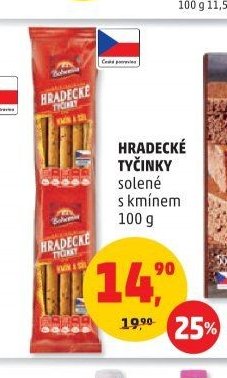 HRADECKÉ TYČINKY solené s kmínem