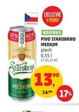 Pivo Starobrno Medium