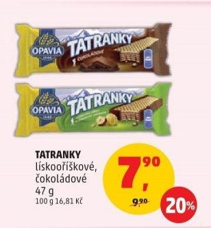 TATRANKY lískooříškové, čokoládové