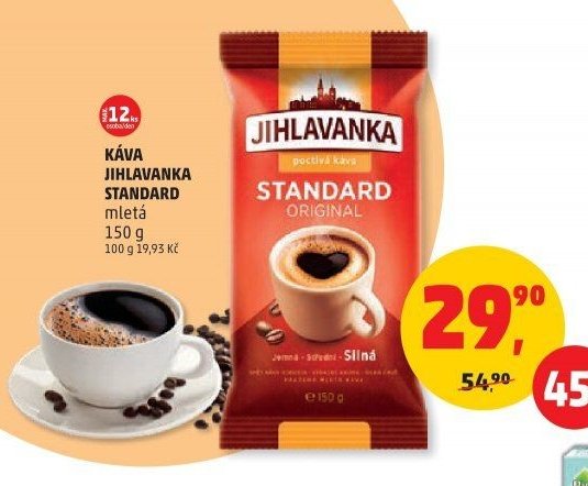 KÁVA JIHLAVANKA STANDARD mletá