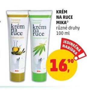 KRÉM NA RUCE MIKA různé druhy 100 ml