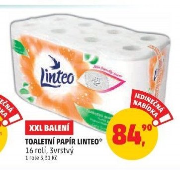 TOALETNÍ PAPÍR LINTEO 16 rolí, 3vrstvý