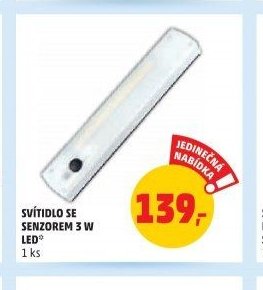 Svítidlo se senzorem 3 W LED