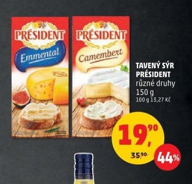 Tavený sýr Président
