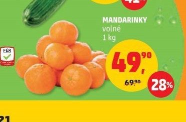 Mandarinky volné 1kg