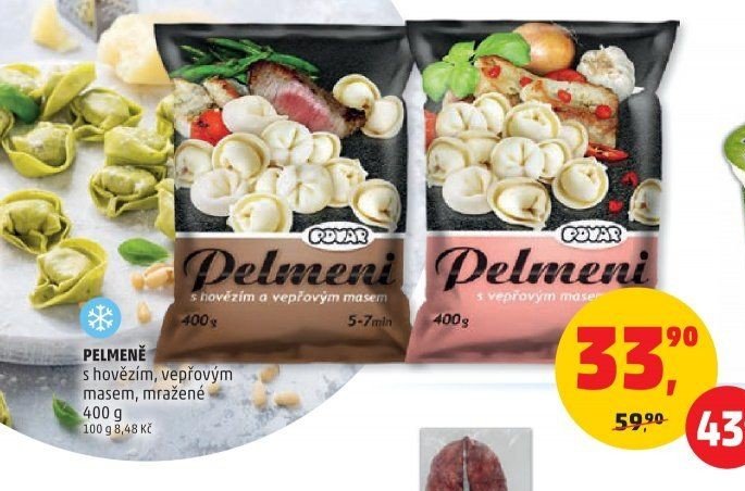 Pelmeně s hovězím a vepřovým masem 400g