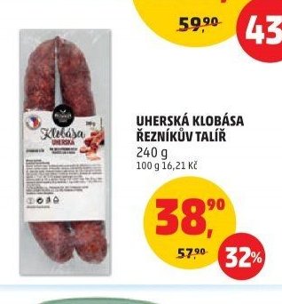 Uherská klobása Řezníkův talíř 240g