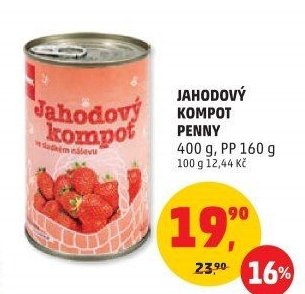 Jahodový kompot Penny 400g