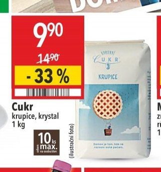 Cukr krupice, krystal 1 kg