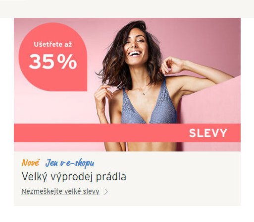 Velký výprodej prádla