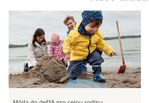 Móda do deště pro celou rodinu