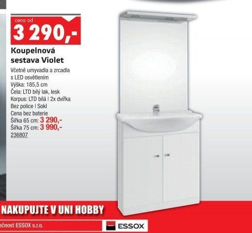 Koupelnová sestava Violet - UNI HOBBY akcniletaky.com