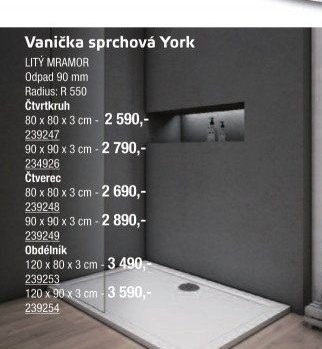 Vanička sprchová York - UNI HOBBY akcniletaky.com