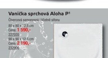 Vanička sprchová Aloha P - UNI HOBBY akcniletaky.com