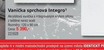 Vanička sprchová Integro - UNI HOBBY akcniletaky.com