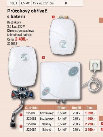 Průtokový ohřívač s baterií - UNI HOBBY akcniletaky.com
