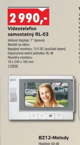 Videotelefon samostatný RL-03 - UNI HOBBY akcniletaky.com