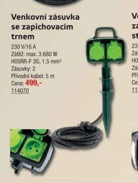 Venkovní zásuvka se zapichovacím trnem - UNI HOBBY akcniletaky.com