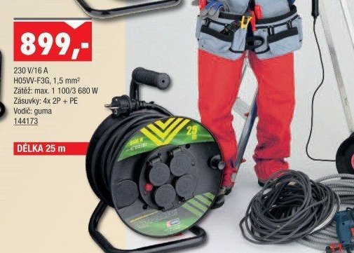 Prodlužovací kabel na bubnu 25m - UNI HOBBY akcniletaky.com