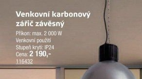 Venkovní karbonový zářič závěsný - UNI HOBBY akcniletaky.com