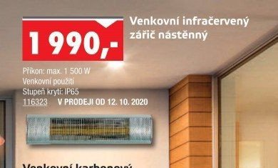 Venkovní infračervený zářič nástěnný - UNI HOBBY akcniletaky.com