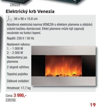 Elektrický krb Venezia - UNI HOBBY akcniletaky.com