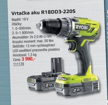 Vrtačka aku R18DD3-220S - UNI HOBBY akcniletaky.com