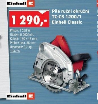 Pila ruční okružní TC-CS 1200/1 Einhell Classic - UNI HOBBY akcniletaky.com