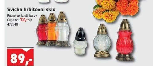 Svíčka hřbitovní sklo - UNI HOBBY akcniletaky.com