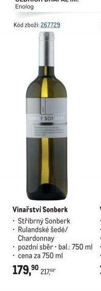 Vinařství Sonberk Stříbrný Sonberk Rulandské šedé/Chardonnay
