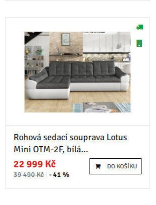 Rohová sedací souprava Lotus Mini OTM-2F, bílá... - ASKO akcniletaky.com