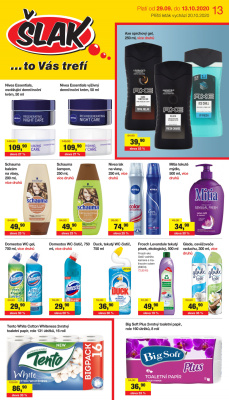 akční leták Šlak drogerie 29.9.2020-13.10.2020