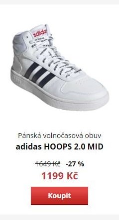 Pánská volnočasová obuv adidas HOOPS 2.0 MID
