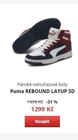 Pánské volnočasové boty Puma REBOUND LAYUP SD