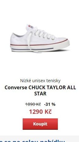 Nízké unisex tenisky Converse CHUCK TAYLOR ALL STAR