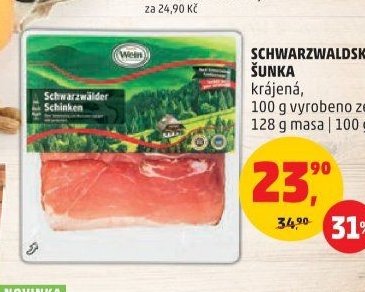 SCHWARZWALDSKÁ ŠUNKA krájená, 100 g